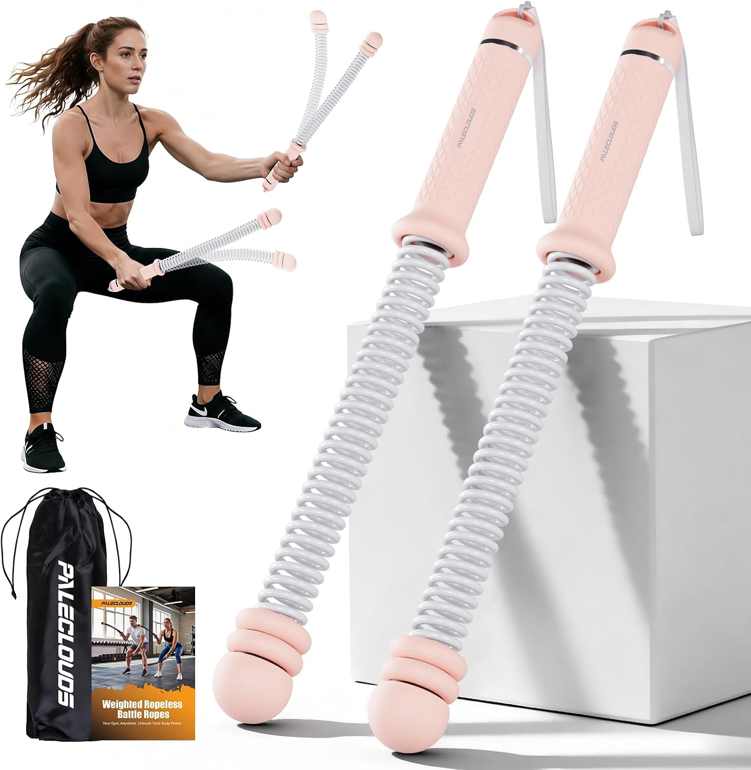 Home Gym Portable - Cuerdas de Batalla Portátiles sin Cuerda,